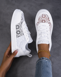 Leonor - Zapatillas de Encaje Floral Transpirables
