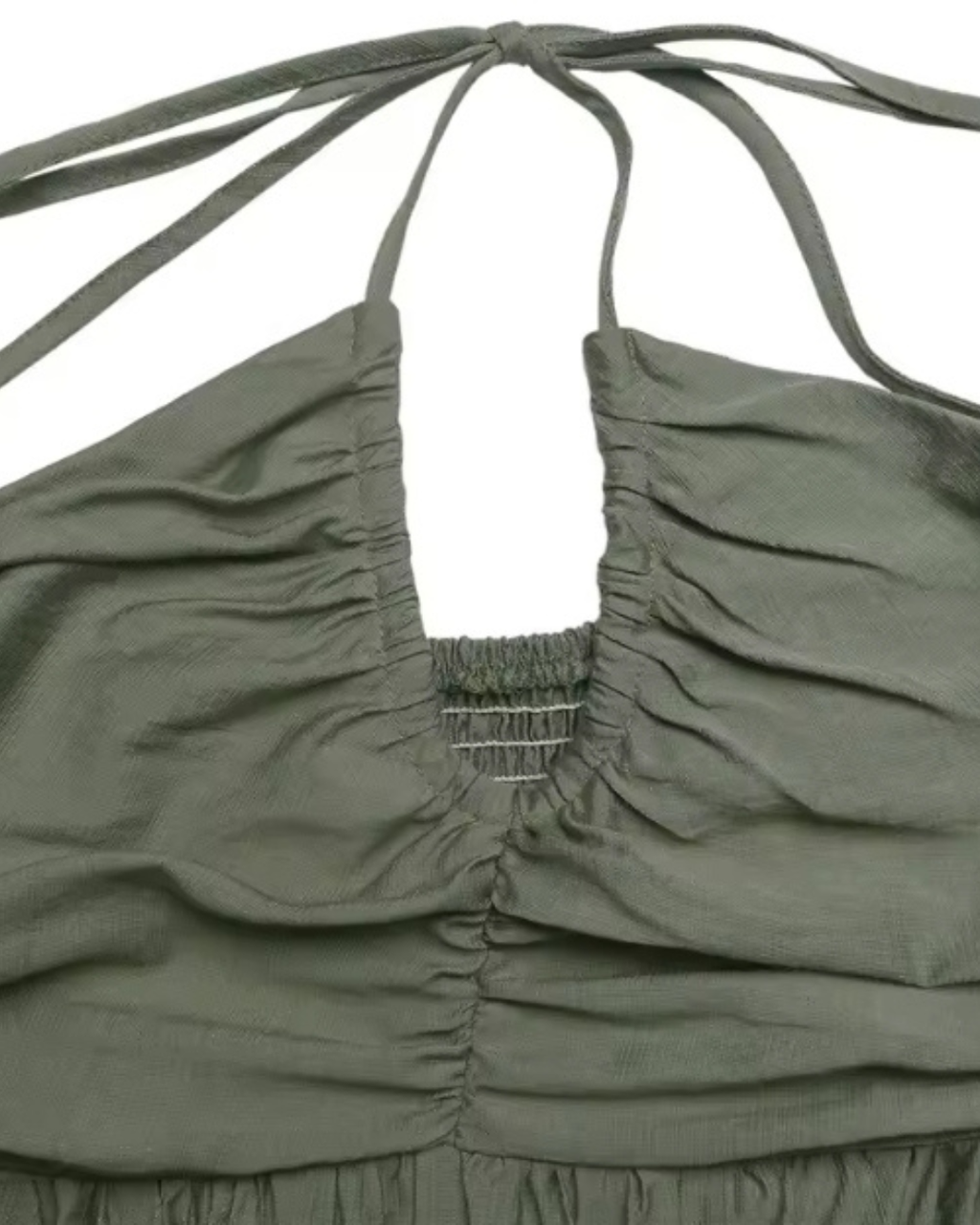 Irene - Vestido Midi de Verano con Escote Halter y Caída Fluida