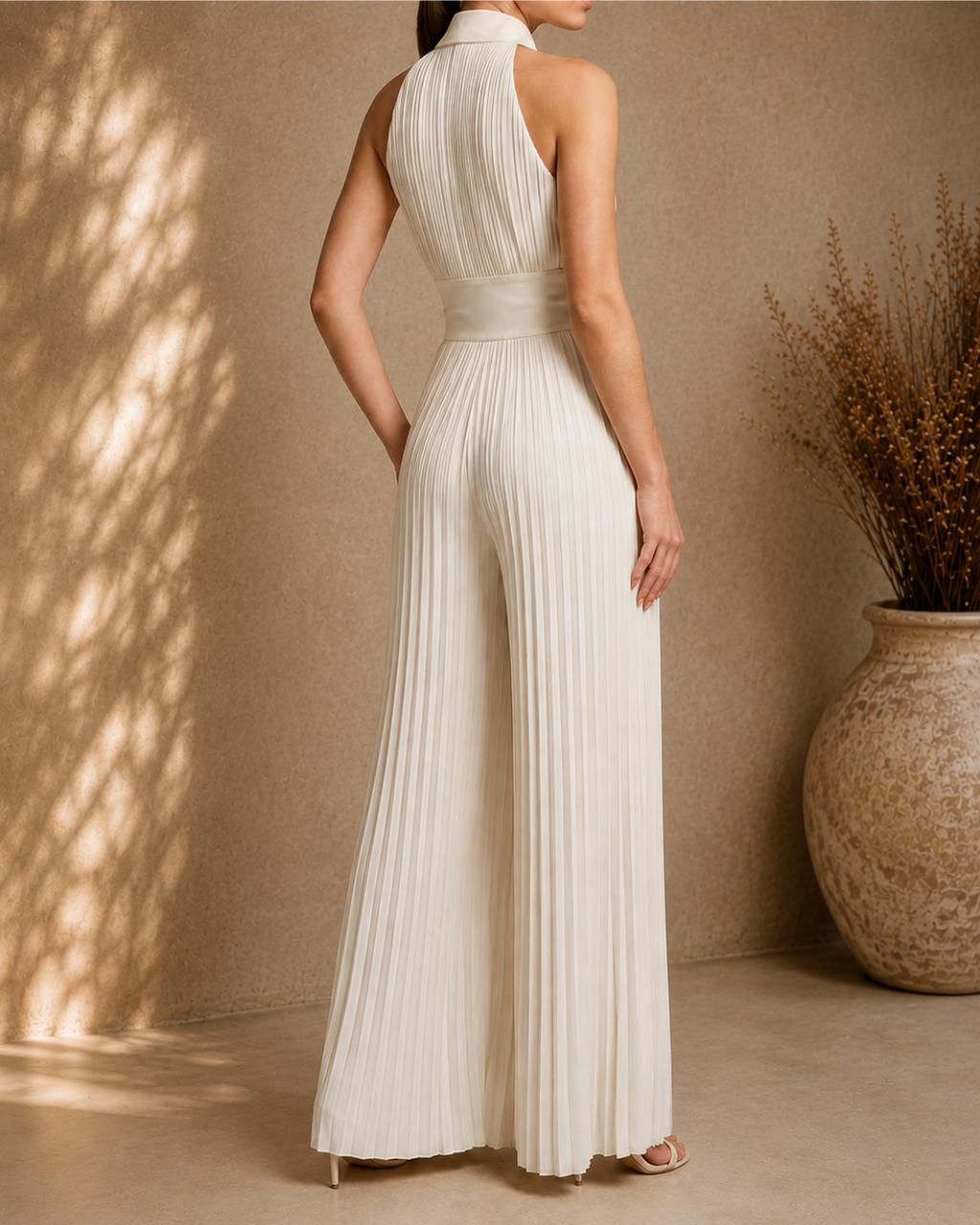 Clara - Mono Plisado con Escote Halter