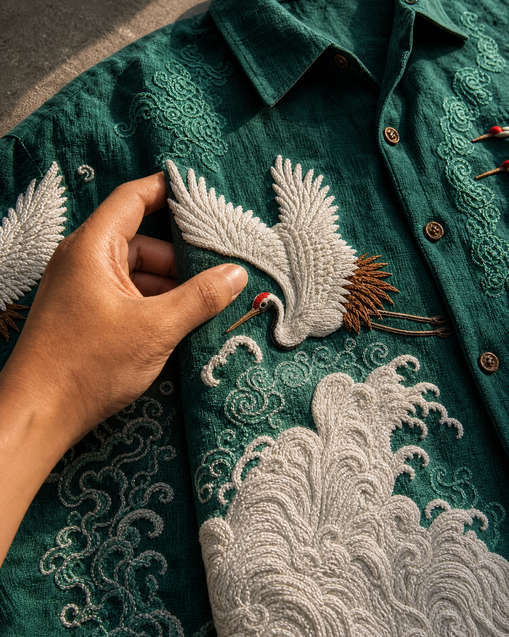 Oscar - Camisa Artística con Bordado Japonés