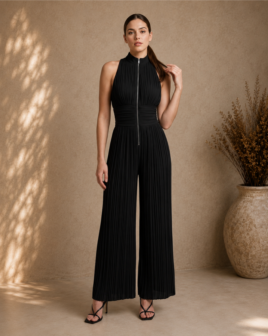 Clara - Mono Plisado con Escote Halter