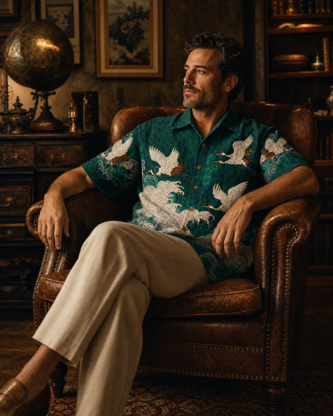 Oscar - Camisa Artística con Bordado Japonés