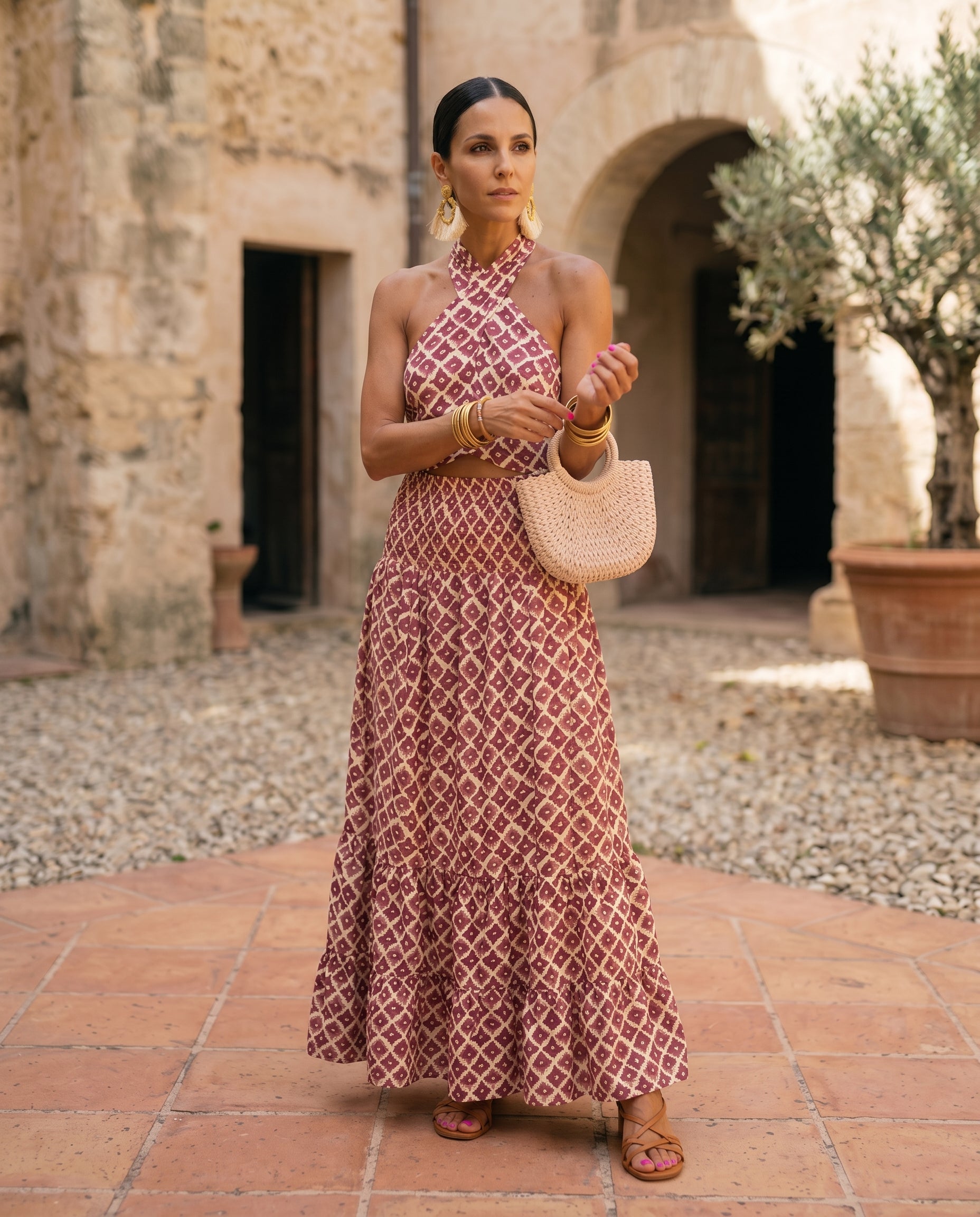 Elsa - Conjunto elegante con spalle scoperte