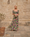 Mónica - Conjunto Maxi Plisado Multicolor Elegante