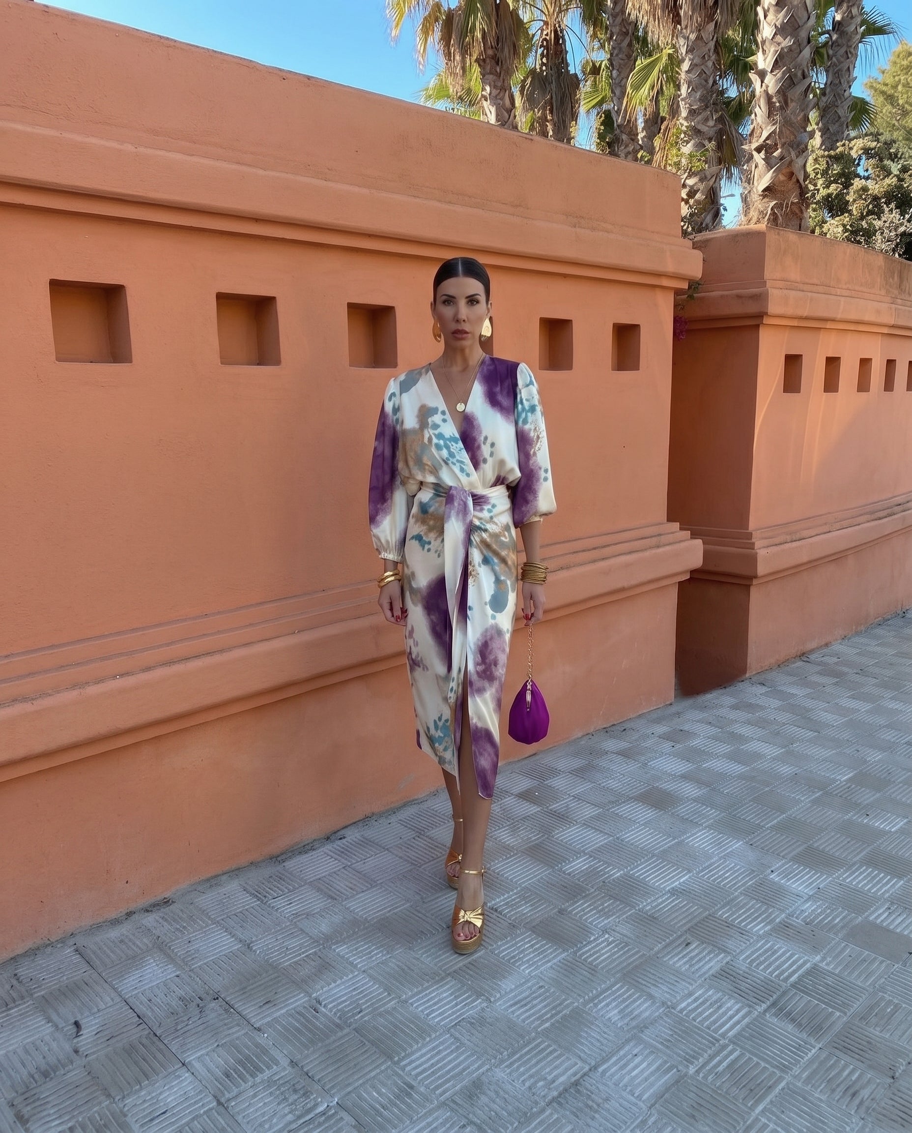 Lorena - Vestido Cruzado con Escote en V