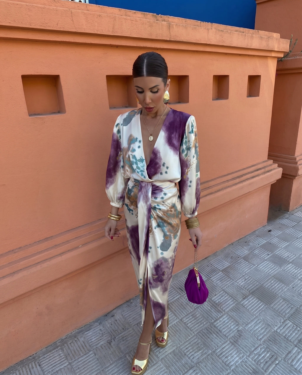 Lorena - Vestido Cruzado con Escote en V