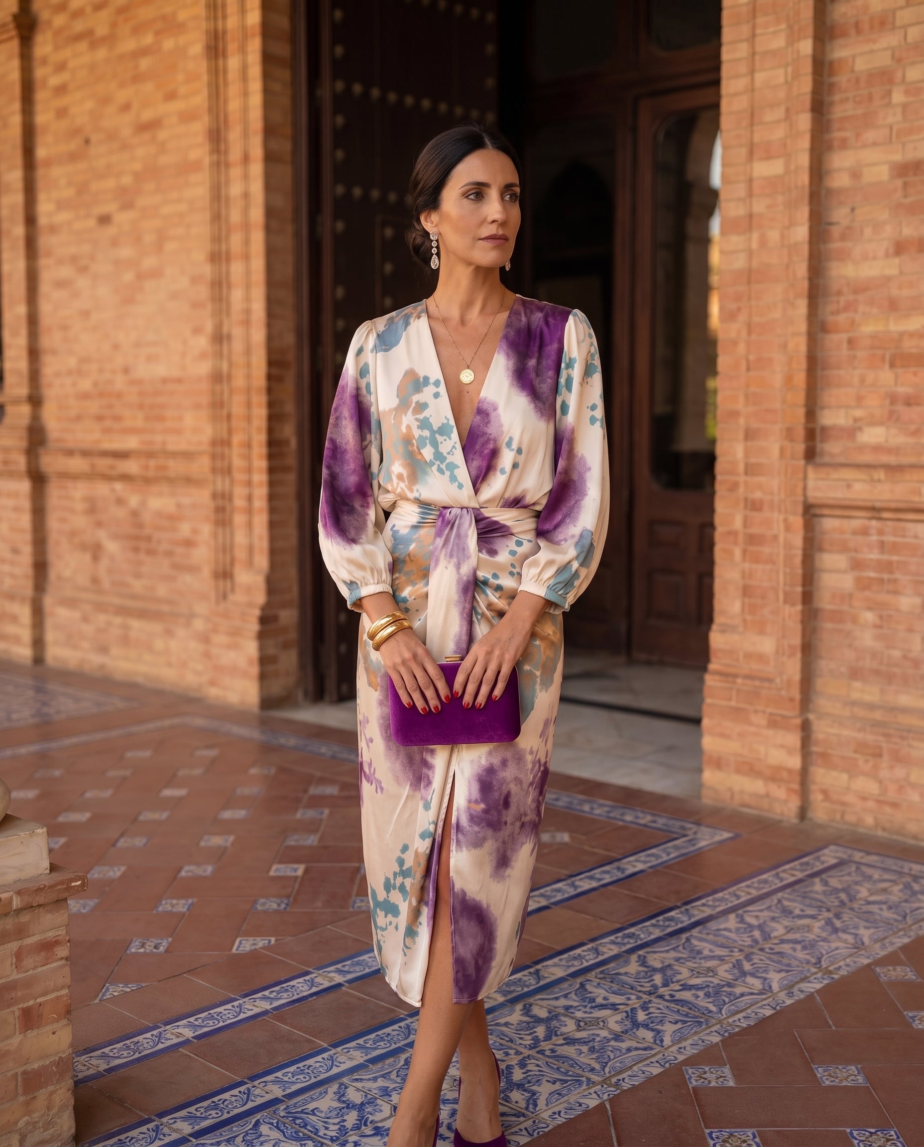 Lorena - Vestido Cruzado con Escote en V