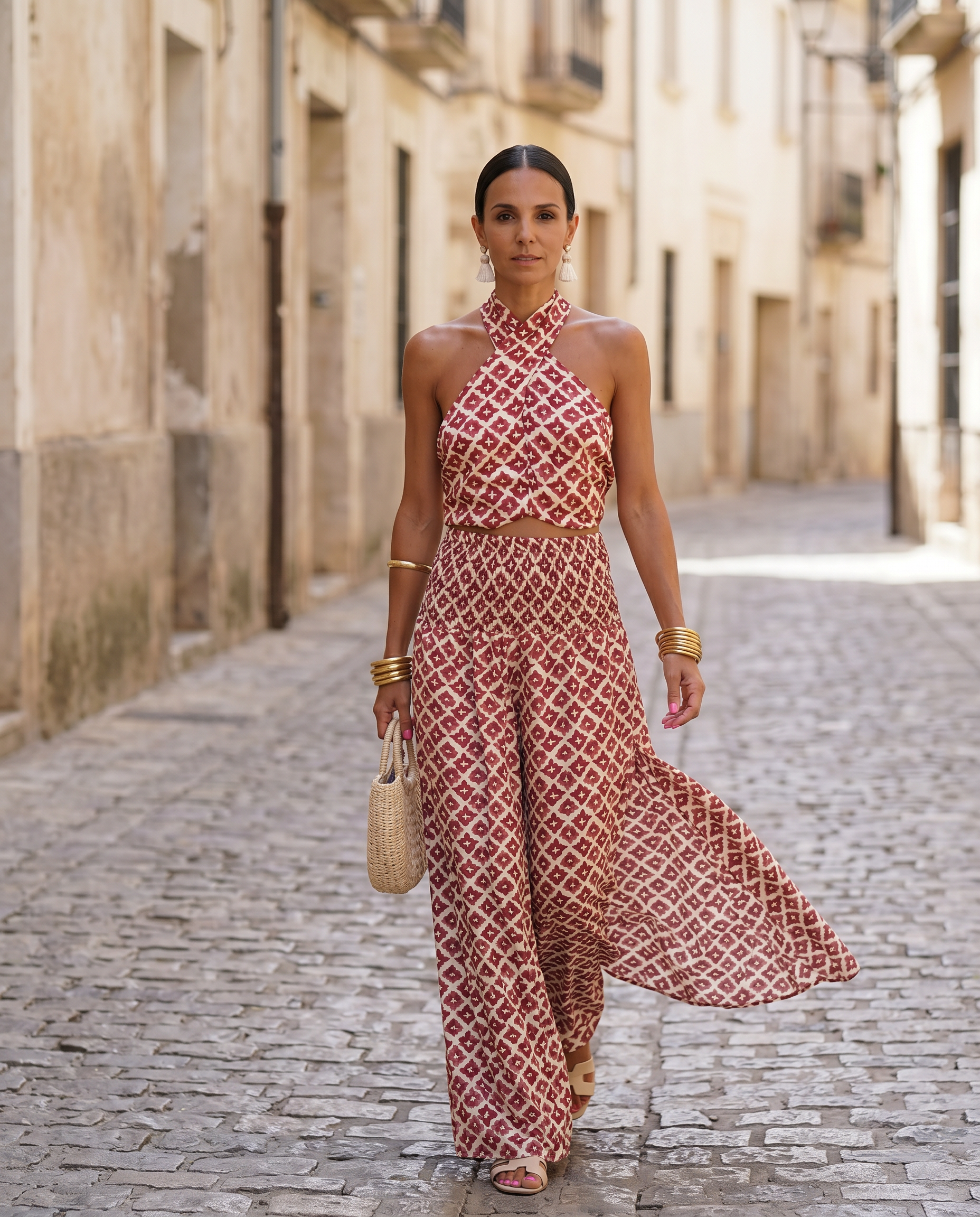 Elsa - Conjunto elegante con spalle scoperte