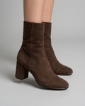Sofía - Botines de Ante con Tacón de Bloque