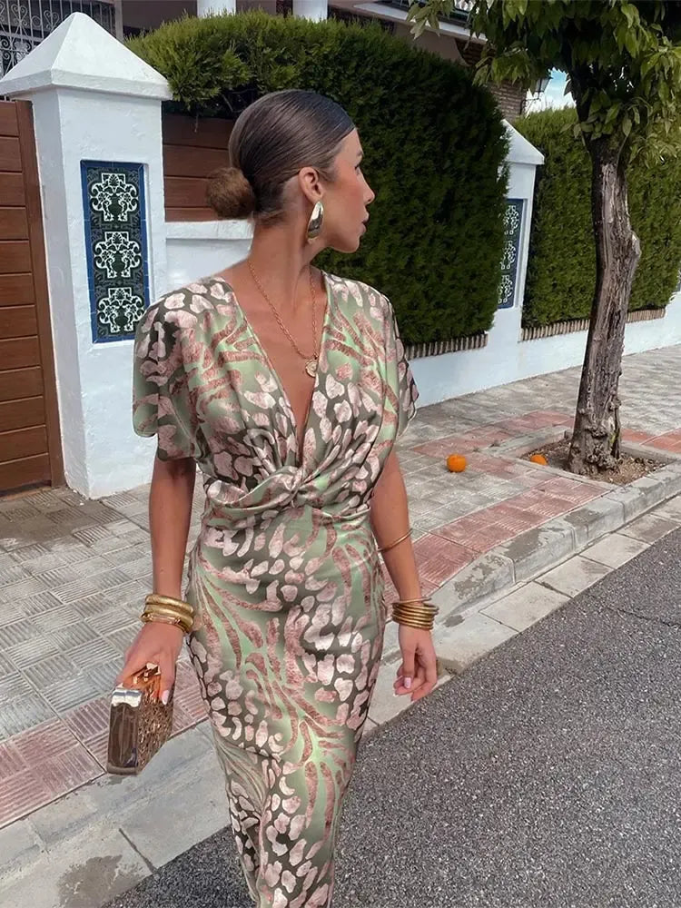 Tamara - Vestido Midi Color Cobre