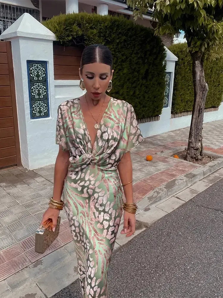 Tamara - Vestido Midi Color Cobre
