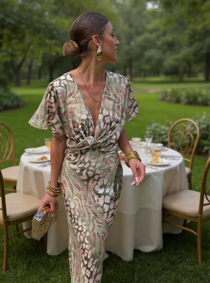 Tamara - Vestido Midi Color Cobre