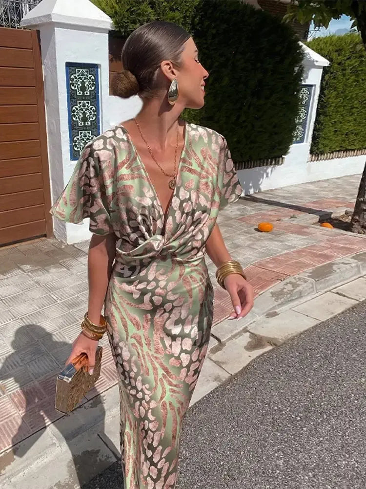 Tamara - Vestido Midi Color Cobre